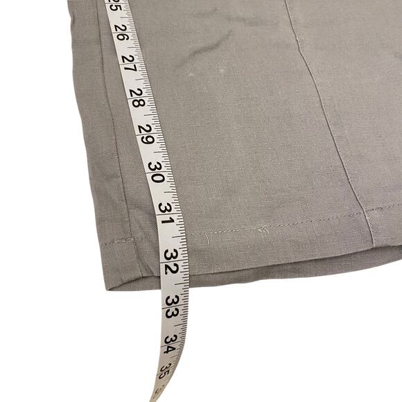 Women's Kenar 100% Linen Wide Leg Size Large Light Gray Pants Neutral Quiet Lux - Picture 10 of 14